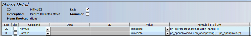 Window Initialization Macro