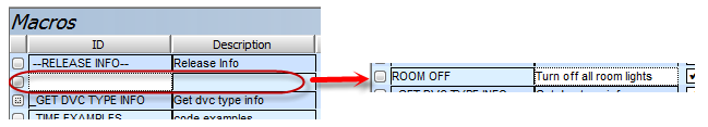 Macro Inserted